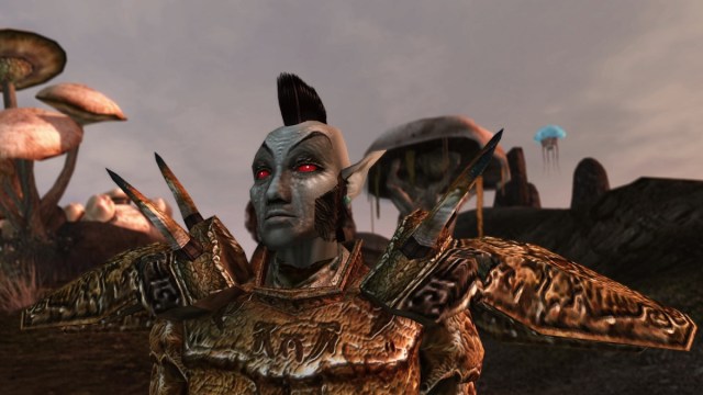 A dark elf character in Elder Scrolls III: Morrowind