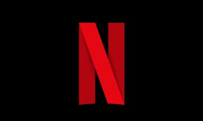 Red 'N' Netflix logo on a black background