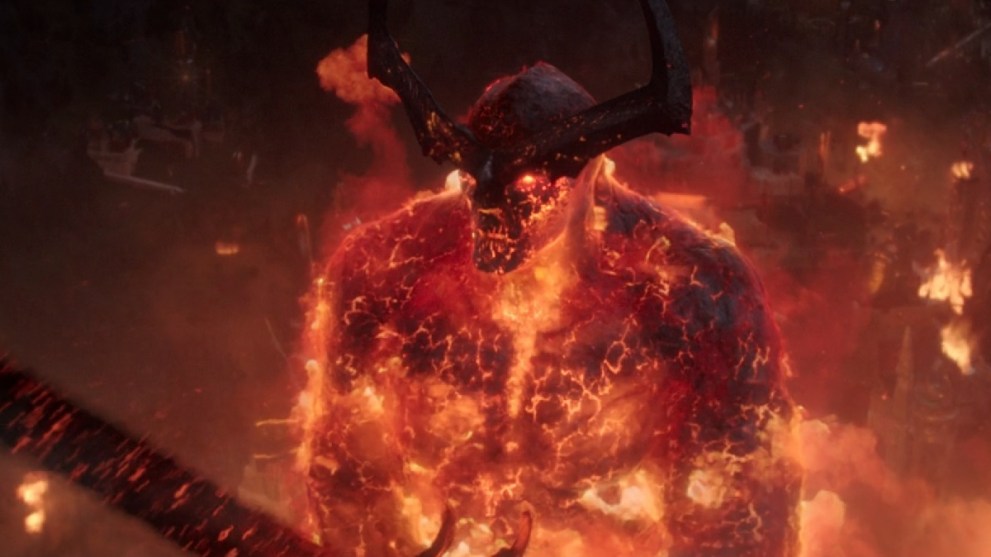 The god Surtr as seen in Marvel's Thor Ragnarok