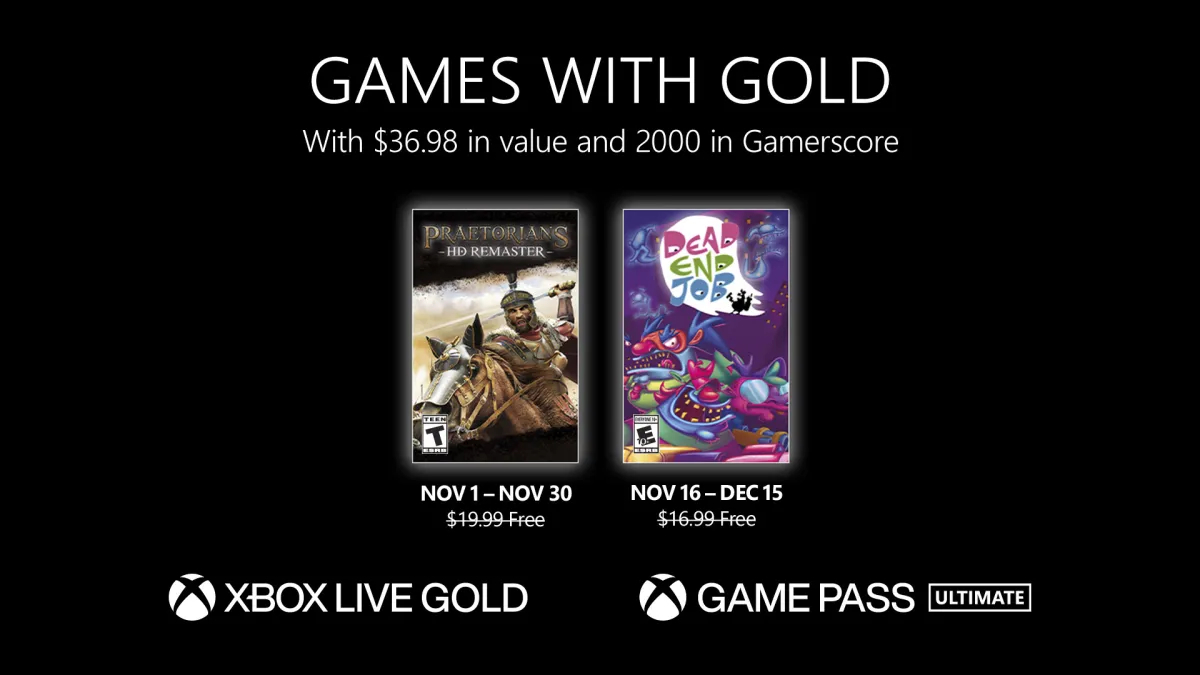 Xbox Games With Gold Nov 2022