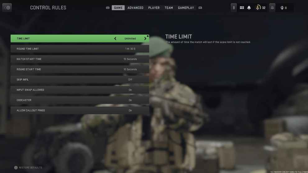 Altering the Time Limit in Call of Duty: Modern Warfare 2
