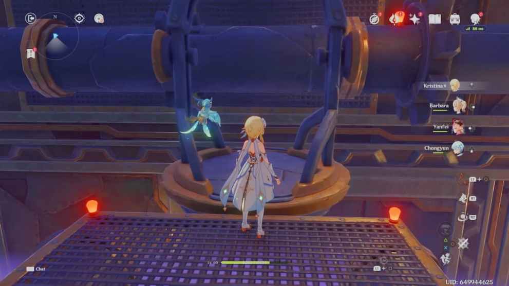 Going on the lift in Genshin Impact