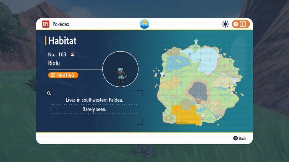 Riolu's location in Pokemon Scarlet & Violet