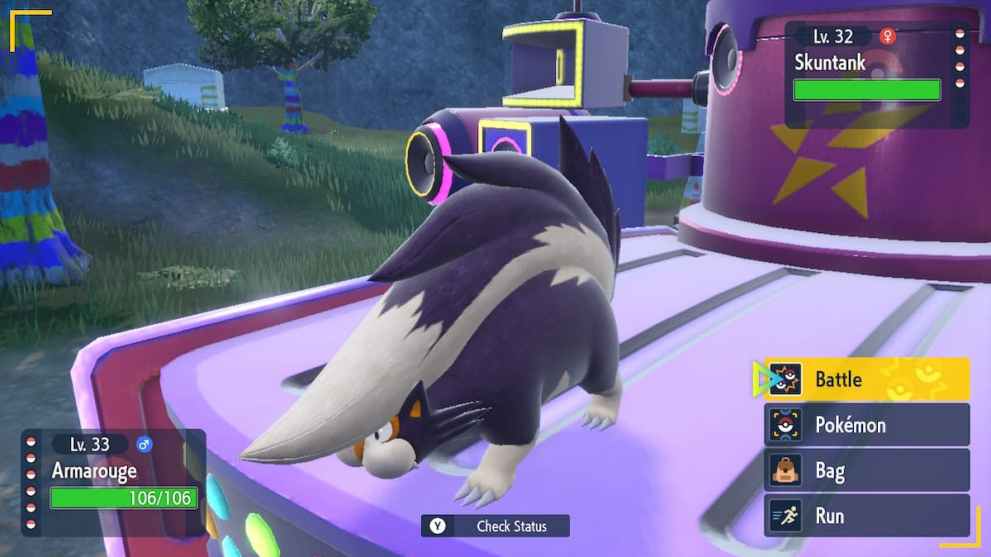 Battling the Skuntank in the Poison Crew Base