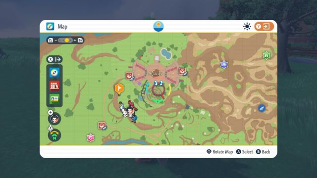 Pokemon indicated on the map in Pokemon Scarlet & Violet