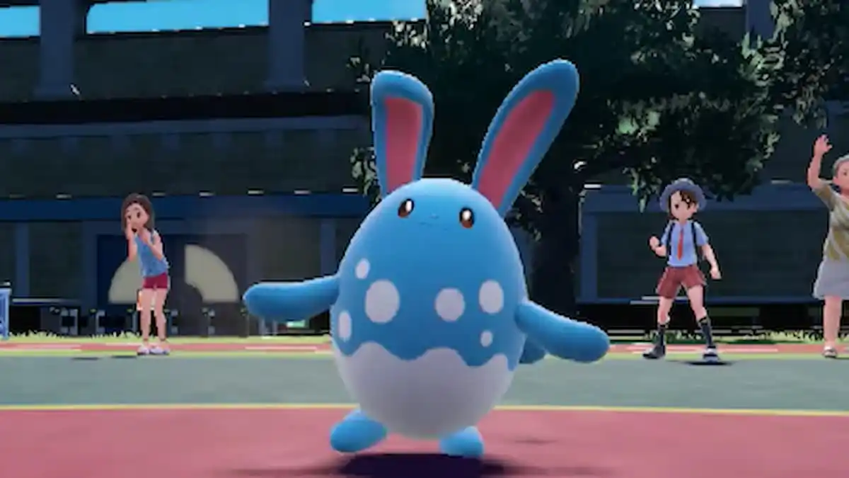 Azumarill in a battle Pokemon Scarlet and Violet