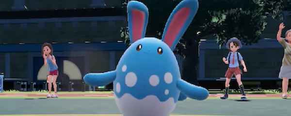 Azumarill in a battle Pokemon Scarlet and Violet
