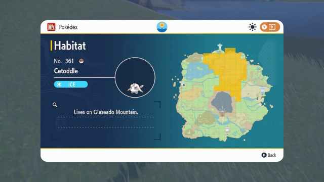 Cetoddle Locations Pokemon Scarlet and Violet