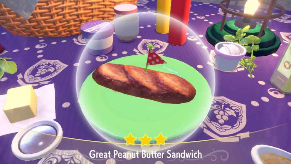 A Great Peanut Butter Sandwich is great for finding eggs in Pokemon Scarlet and Violet.  