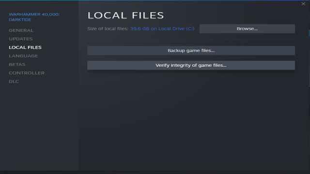 A representation of what the Local Files tab looks like.