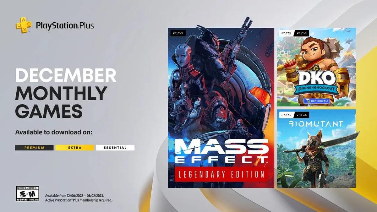 PlayStation Plus Games for December 2022 Announced; Mass Effect