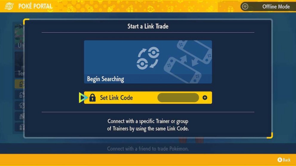 Link Trade Menu