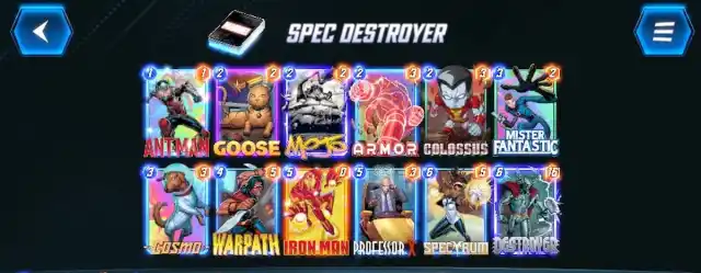 spectrum destroyer deck in marvel snap