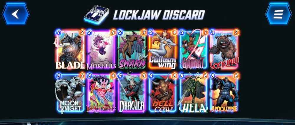 lockjaw discard in marvel snap