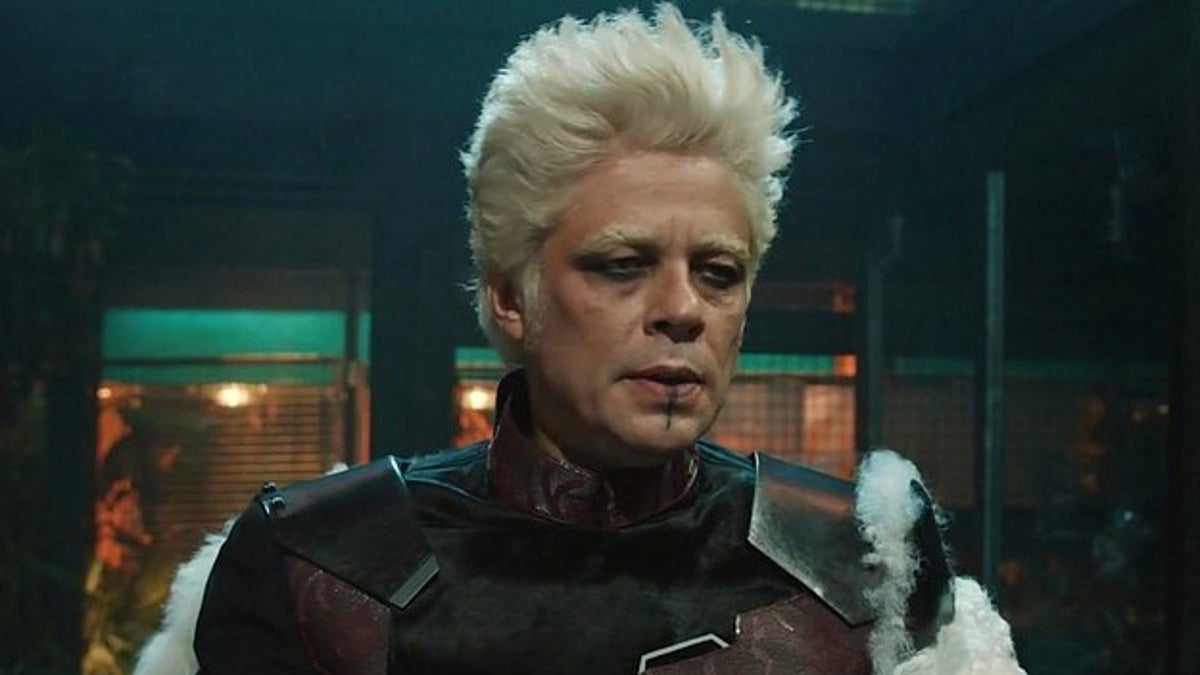 Benicio del Toro as the Collector in Guardians of the Galaxy