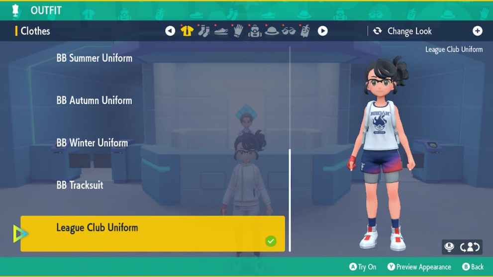 League Club Uniform in Pokemon Scarlet and Violet The Indigo Disk