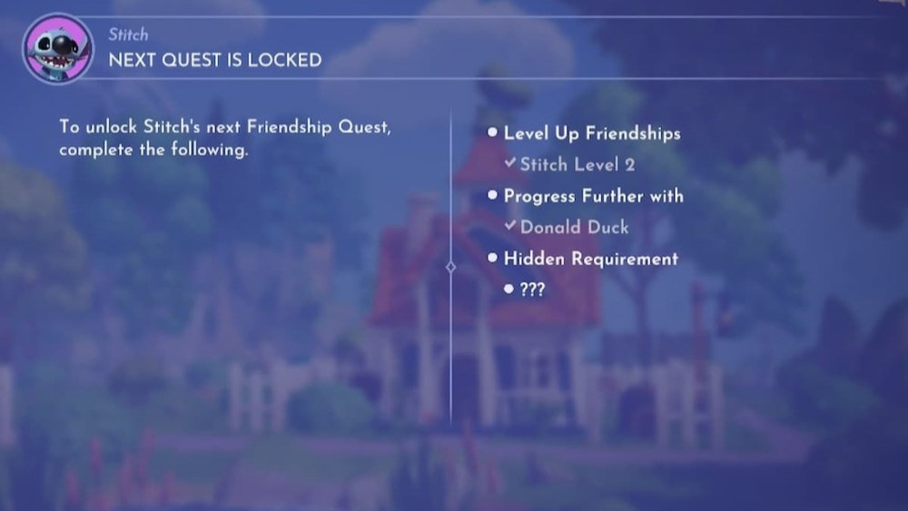 Stitch Quest Requirements in Disney Dreamlight Valley