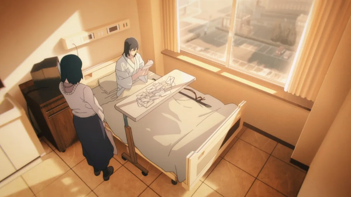 Himeno's Sister Visits Aki in Hospital with Letters in Chainsaw Man