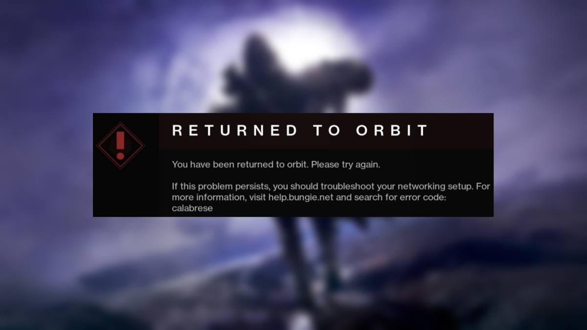 How To Fix Calabrese Error in Destiny 2 Twinfinite