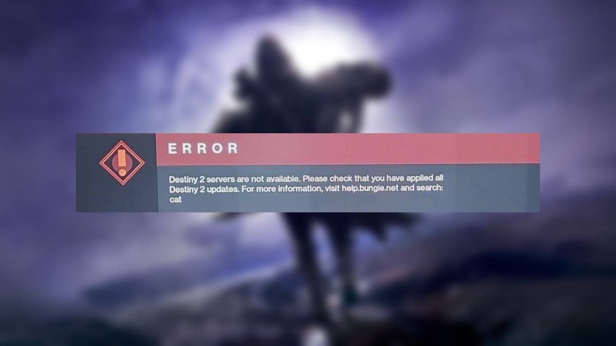 Cat Error Message How To Fix Cat Error in Destiny 2 The Final Shape - Twinfinite