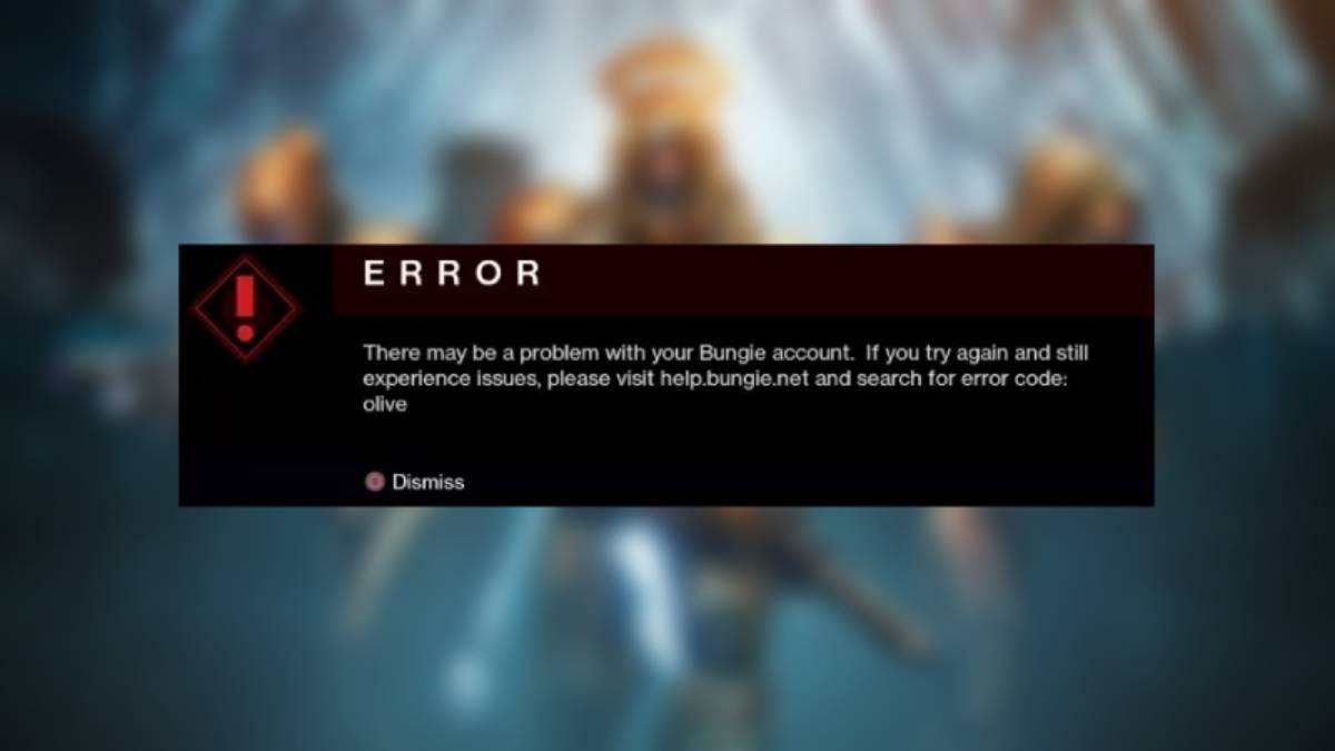 Destiny 2 Olive Error