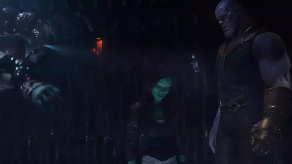 Gamora and Thanos in Avengers Infinity War