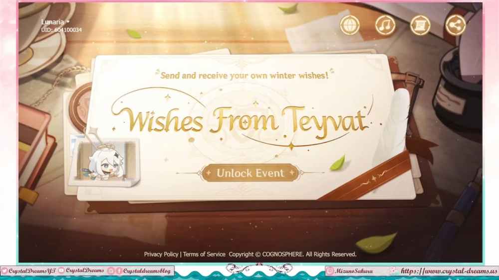 Genshin Impact Web Event - Wishes from Teyvat 0-1 screenshot