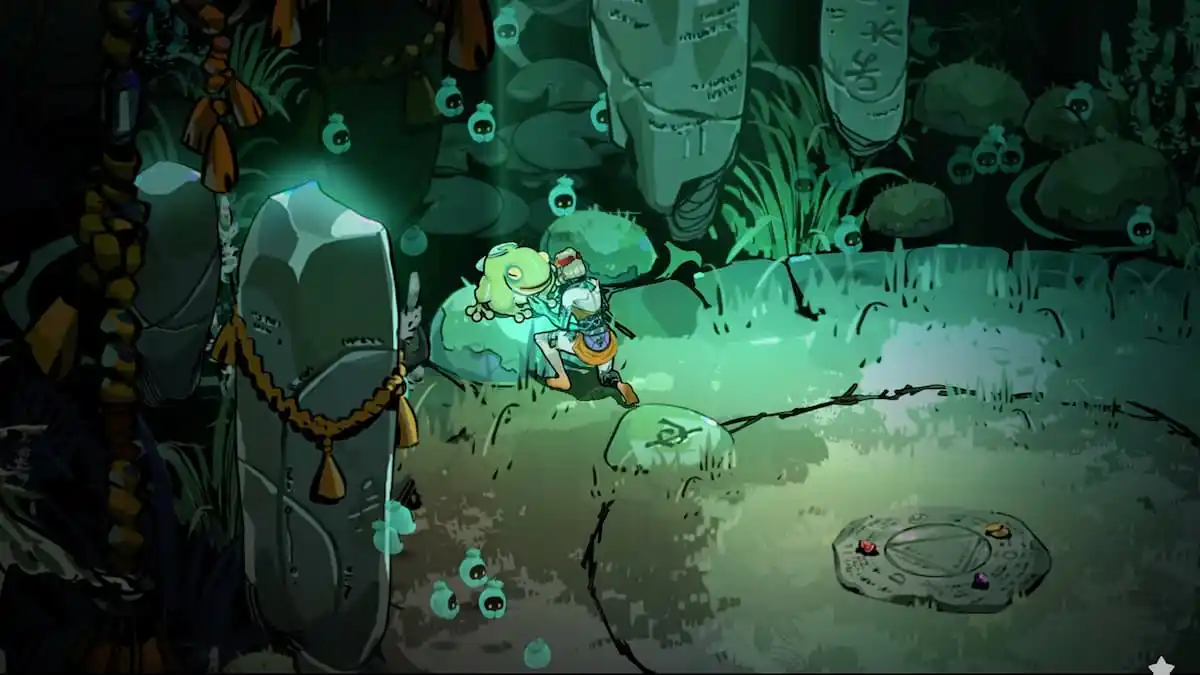 Hades II petting the frog in-game screenshot