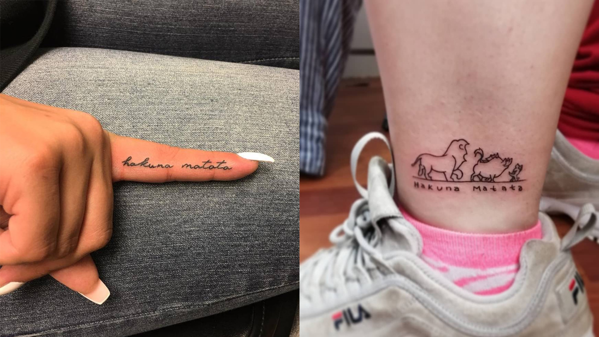 Tattoo tagged with small the past can hurt but the way i see it you can  either run from it or learn from it the lion king disney ifttt little  english simba