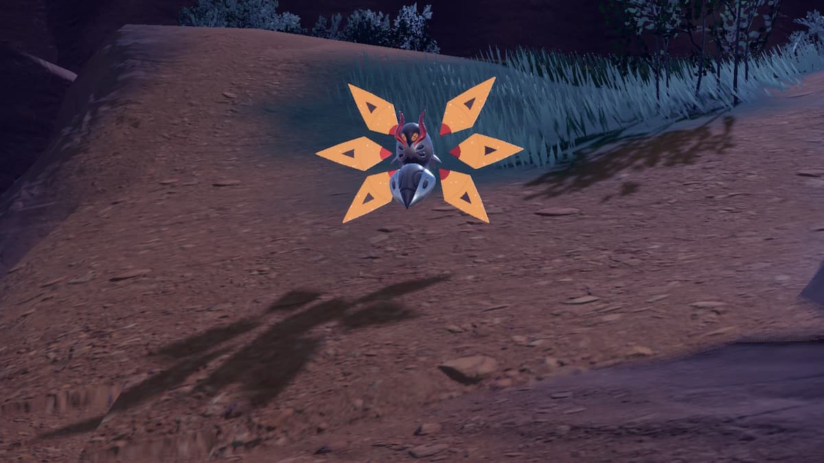 Iron Moth outside it's Pokeball in Pokemon Scarlet and Violet.
