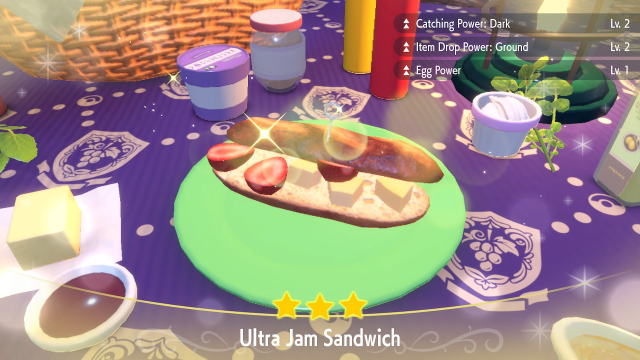 An Ultra Jam Sandwich in Pokemon Scarlet and Violet. 