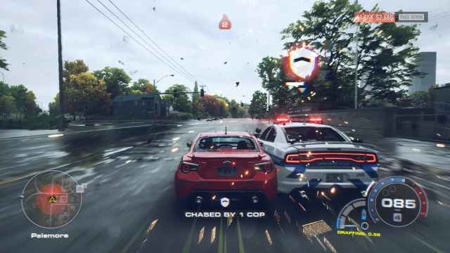 Hitting a cop during a chase in Need for Speed Unbound