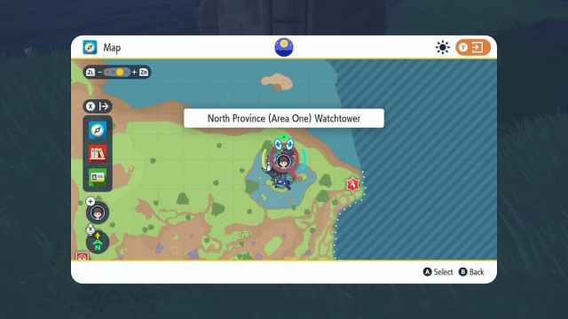 The North Province Area One Watchtower in Pokemon Scarlet and Violet. 