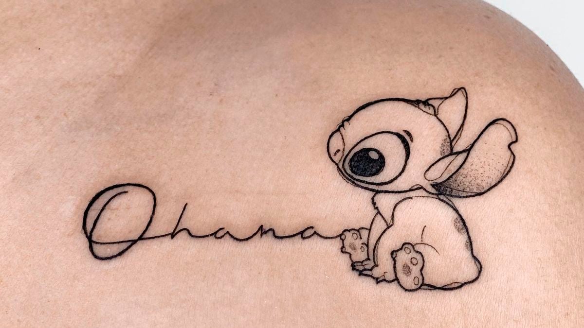 Simple Stitch tattoo to signify the importance of family Love this   Disney inspired tattoos Stitch tattoo Tattoos