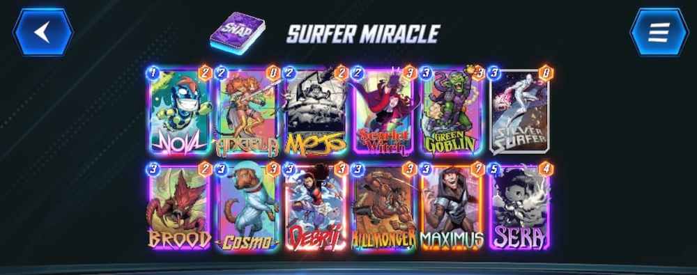 surfer miracle in marvel snap