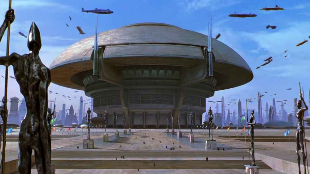 The Senate Building shown in the Star Wars prequels.