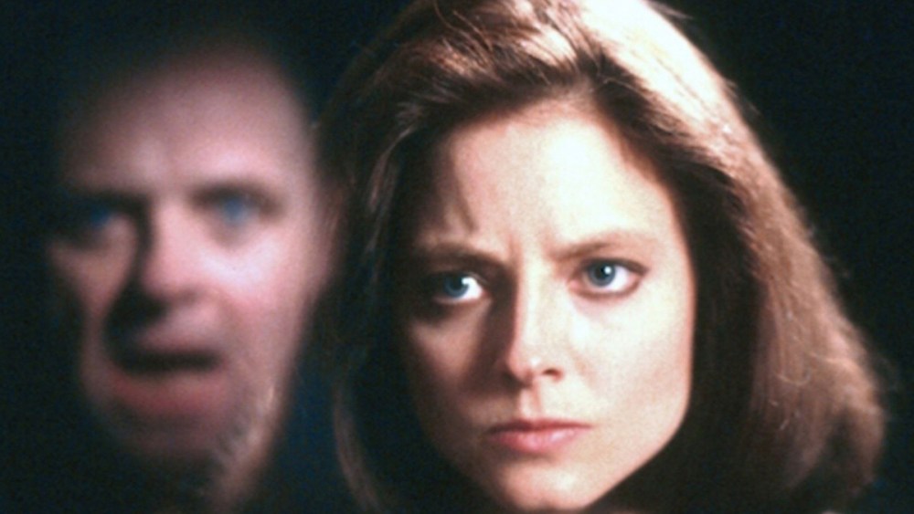 Anthony Hopkins as Hannibal Lecter and Jodie Foster as Clarice Sterling in The Silence of the Lambs.