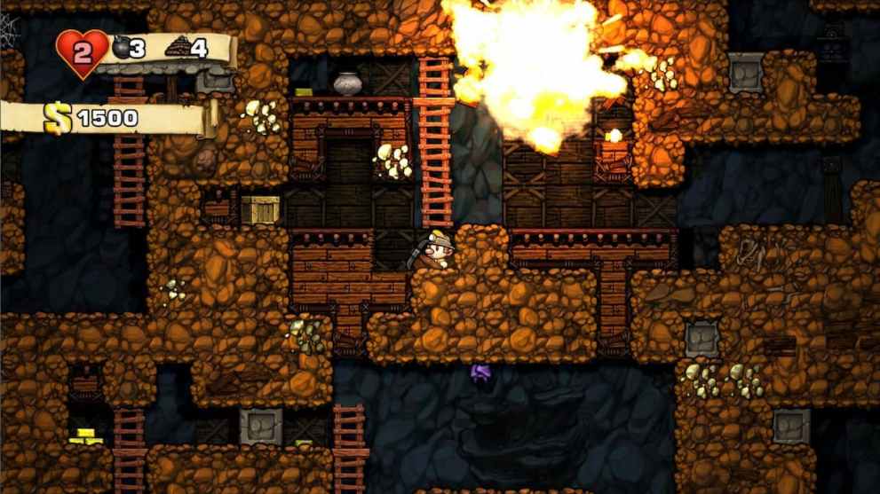 Best 3 player PS4 games, Spelunky