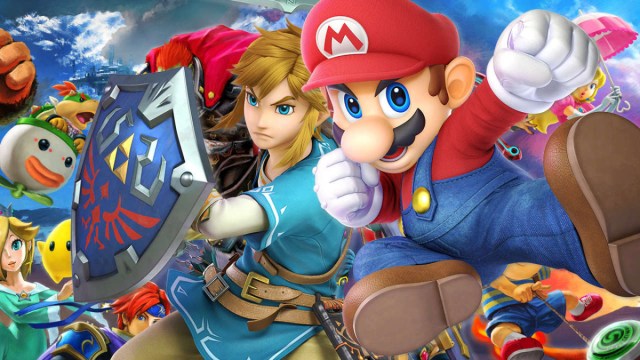 Mario and Link in Super Smash Bros. Ultimate