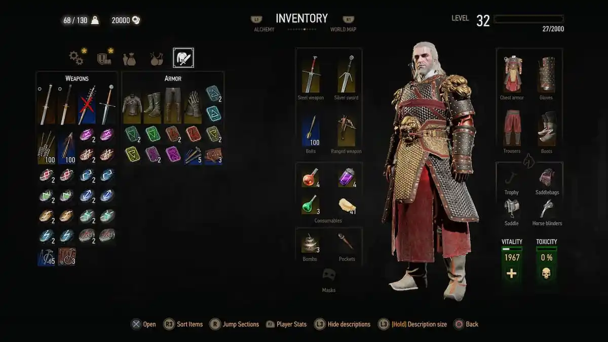 how to get all new witcher armor in next gen update
