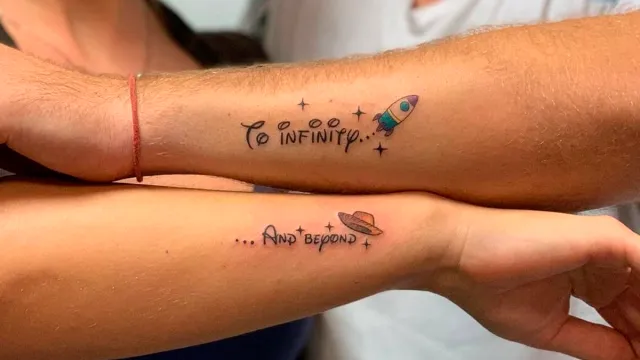 infinity and beyond tattoo for couples