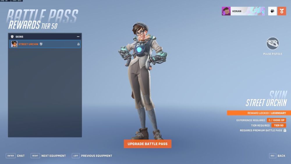 Tracer's Street Urchin skin in OW2.