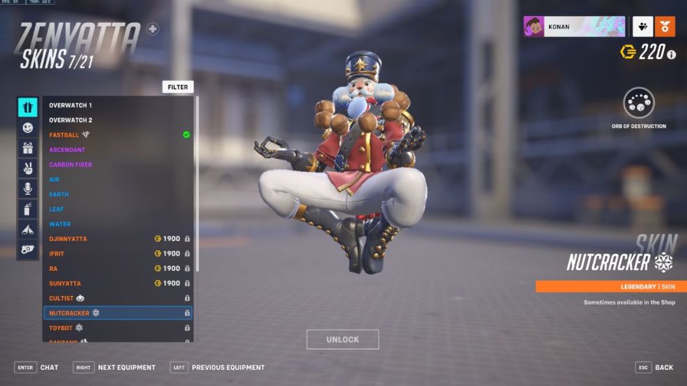 Zeyatta's Nutcracker skin skin in Overwatch 2