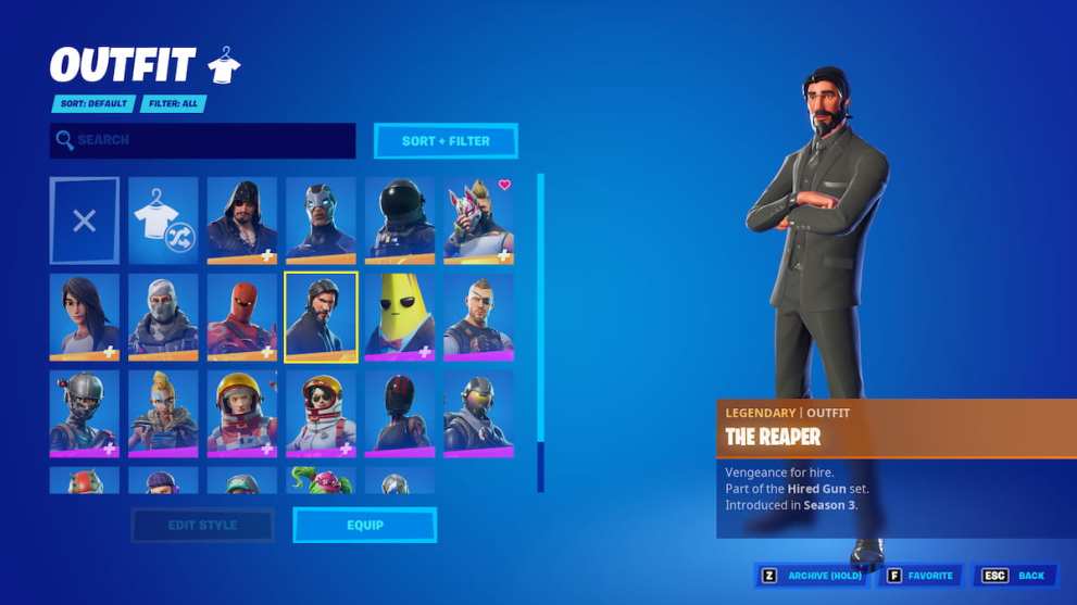 The Reaper skin in Fortnite