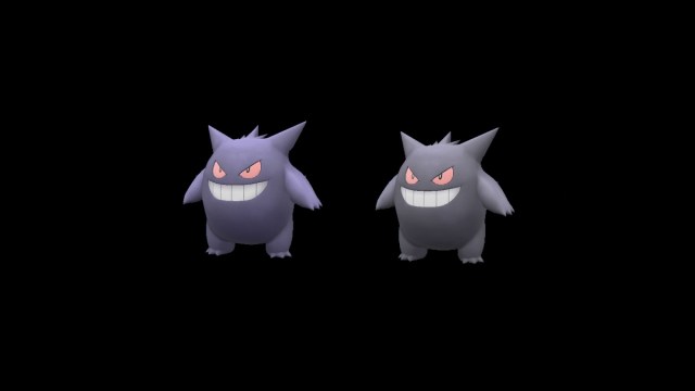 Shiny Gengar model comparison — shiny on right (via Chrales) :  r/TheSilphRoad