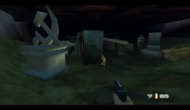 A gameplay screenshot from GoldenEye 007