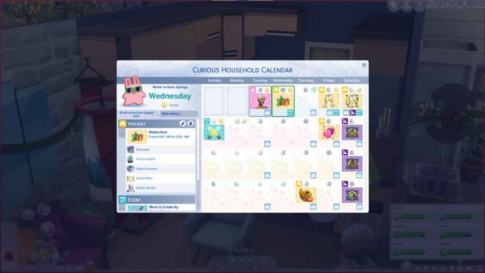 You can add, delete, and customize existing holidays from the Household Calendar.