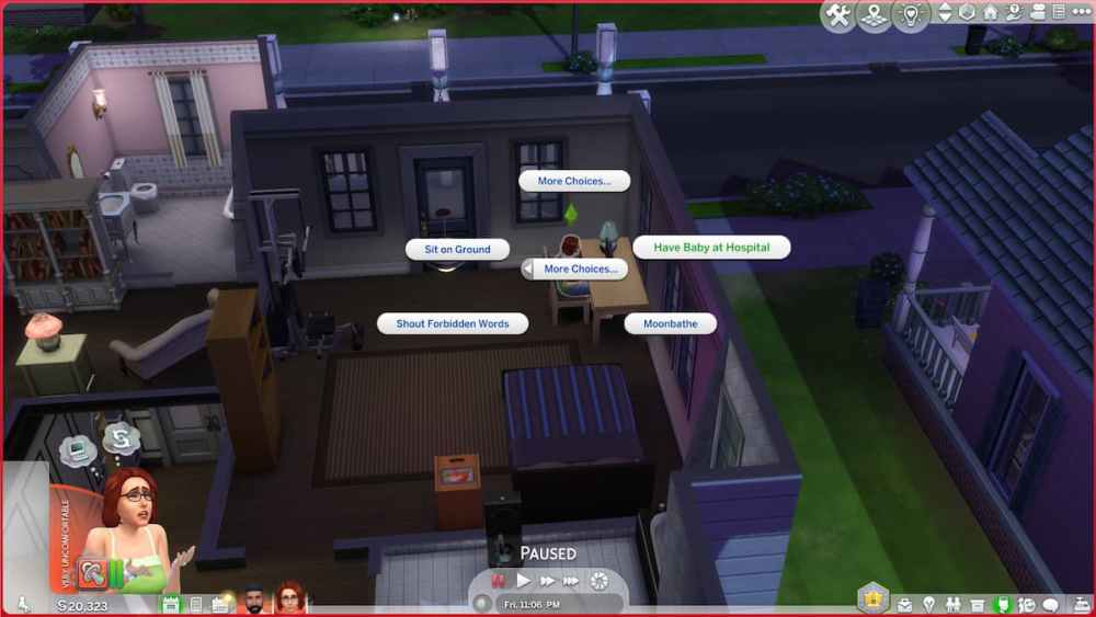 Going into labor in The Sims 4