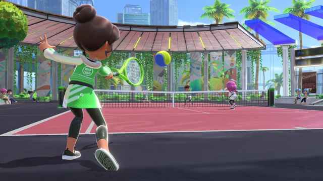 A round of tennis in Nintendo Switch Sports