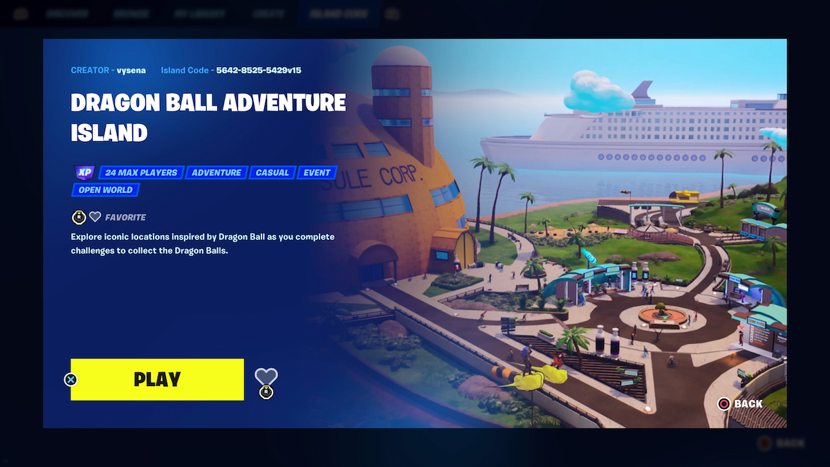 How to Access Dragon Ball Adventure Island in Fortnite
